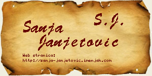 Sanja Janjetović vizit kartica